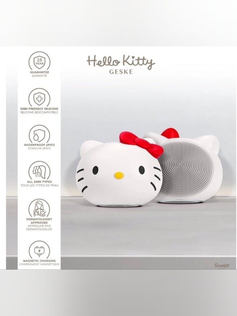 Hello Kitty x GESKE Smart App Guided 4 In 1 Sonic Facial Brush - Picture 4 of 13